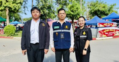 ร่วมกิจกรรมเฝ้าระวังเหตุและสร้างความปลอดภัยนักเรียนและนักศึกษา กรีฑาสี “นางแก้วเกมส์”